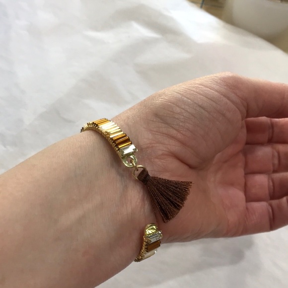 ANNA & AVA Ombré of Gold & Brown Beaded CUFF BRACELET! - Picture 4 of 4